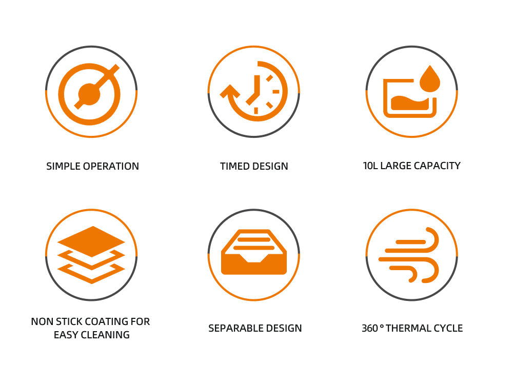 Friteuza cu Aer Cald Haley 6L – Eleganta si Gatit Inteligent in Bucataria Ta