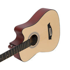 Chitara acustica 4/4 din lemn natural – model clasic sunet cald si clar