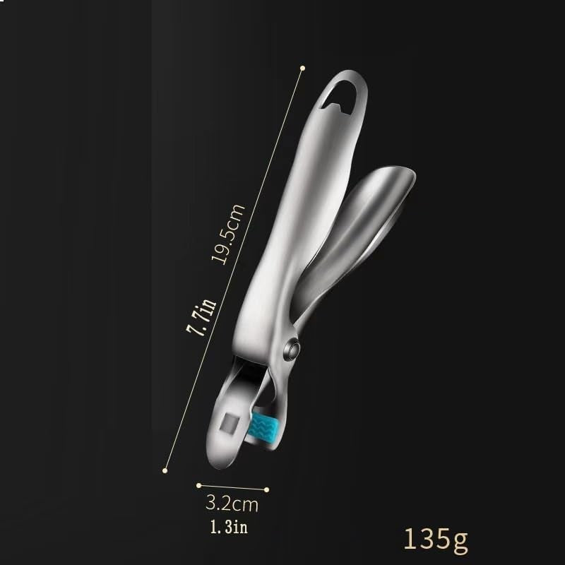 Clema pentru Boluri, Kadeny, Anti-Alunecare, din Otel Inoxidabil si Silicon, de Uz Casnic, Rezistent la Temperaturi Inalte, 19.5x3.2 cm, Gri