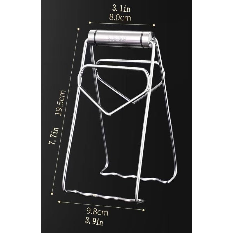 Clema pentru Boluri, Kadeny, Anti-Alunecare, din Otel Inoxidabil, Extindere, pentru Oale, Tigai, de Uz Casnic, Rezistent la Temperaturi Inalte, 19.5x9.8x8 cm, Gri