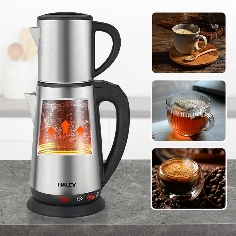 Ceainic Electric cu Capacitate Dubla Haley 1.8L+1.0L – Solutia Perfecta pentru Ceai si Cafea
