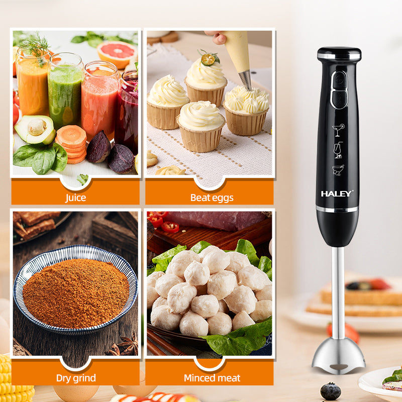 Blender Vertical HALEY 1200W cu Lame Inox, 2 Viteze, Motor Silentios, Maner Anti-Alunecare | Design Compact 37 cm