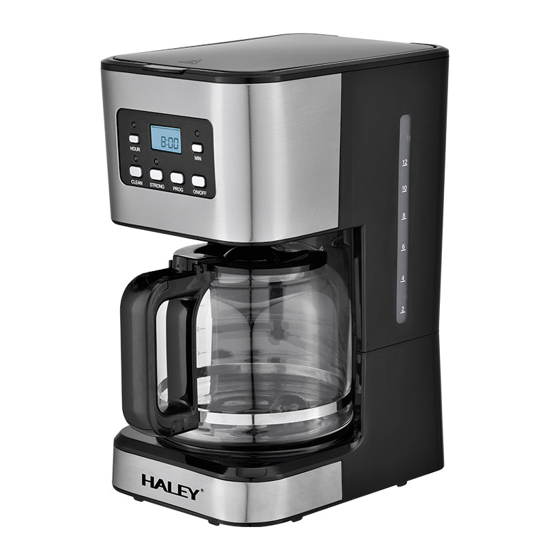 Aparat de Cafea HALEY 950W, 1.5L, LED Display, Anti-Drip, Brewing Inteligent, Inox, Control Temperatura Precis