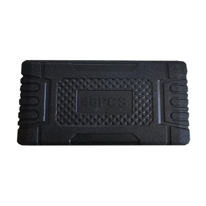 Chei tubulare Set 46 de Piese, Kadeny, Trusa Scule de Reparatii Auto, Prelungitoare Rigid si Flexibil, Articulatie Cardanica, Antrenor de Forta Glisant, Adaptoare, Maner pentru Surubelnita, 23 x 12 x 4 cm, 1.9 kg, Cutie Neagra