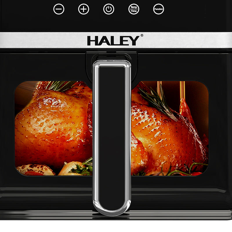 Friteuza cu Aer Cald HALEY 7L, 2000W – Gatire 360°, Touchscreen Holografic, Geam Vizualizare 180°, 8 Programe, Fara Ulei | Gatit Sanatos si Crocant