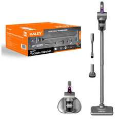 Aspirator vertical fara fir HALEY HY-1935, 120W, 1800mAh, HEPA filtrare, lumina UV, multifunctional