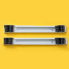 Set Suport Reglabil cu Roti pentru Mutat Mobila, Kaveny, Dimensiune Reglabila, Greutate Maxima 330kg, Benzi Antiderapante, cu Frana, Alb Negru