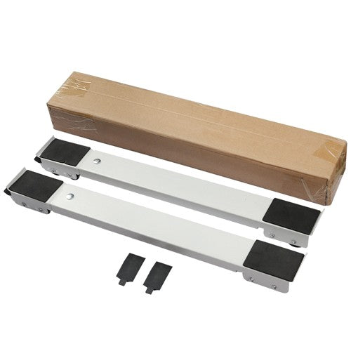 Set Suport Reglabil cu Roti pentru Mutat Mobila, Kaveny, Dimensiune Reglabila, Greutate Maxima 330kg, Benzi Antiderapante, cu Frana, Alb Negru