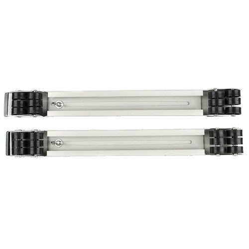 Set Suport Reglabil cu Roti pentru Mutat Mobila, Kaveny, Dimensiune Reglabila, Greutate Maxima 330kg, Benzi Antiderapante, cu Frana, Alb Negru