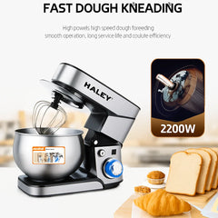 Robot de bucatarie multifunctional HALEY HY-2403, 7L, inox, 6 viteze + Turbo