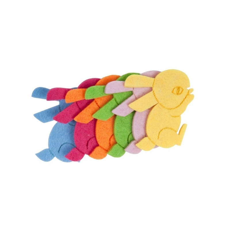 Accesorii creatie - iepure fetru, set 5-6 buc, Colorarte
