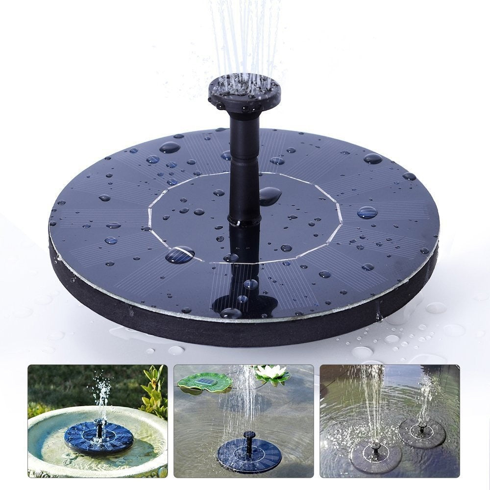 Fantana Arteziana pentru Gradina, Kaveny, Solara, Automata, Rotunda, 3 Moduri de Pulverizare, Negru, 16 cm