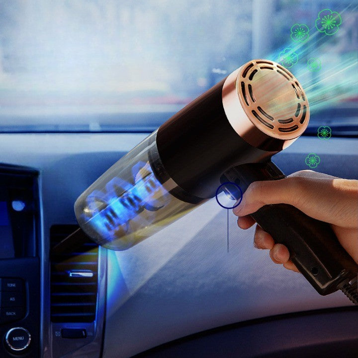 Aspirator Portabil Auto, Kadeny, pentru Casa si Masina, Cablu Auto, Tub Prelungitor, 4 Capete de Aspirare, 20x16x19cm, Negru