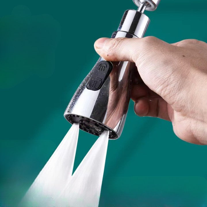 Extensie Robinet Bucatarie, Kadeny, Universal, 3 Moduri de Curgere Apa, Otel Inoxidabil, Rotire 360 de Grade, Cap Pivotant, Adaptor Baterie Bucatarie, 9.7x5.1 cm, Gri