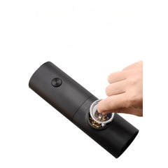 Rasnita Electrica pentru Cafea si Condimente, Kaveny, Cutit de Macinare din Otel Inoxidabil, Incarcare cu Baterii, Optiuni Diferite de Macinare, Usor de Manevrat, 18x5.5cm, Negru