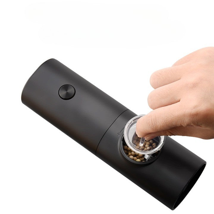 Rasnita Electrica pentru Cafea si Condimente, Kaveny, Cutit de Macinare din Otel Inoxidabil, Incarcare cu Baterii, Optiuni Diferite de Macinare, Usor de Manevrat, 18x5.5cm, Negru