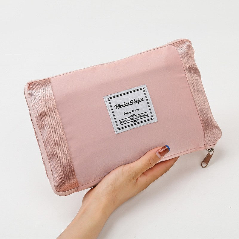 Geanta Pliabila, Kaveny, pentru Voiaj, Buzunare Multiple, de Mana, Impermeabila, Material Textil, Capacitate 8 Kg, Dimensiune Deschisa 42x28x10 cm, Roz