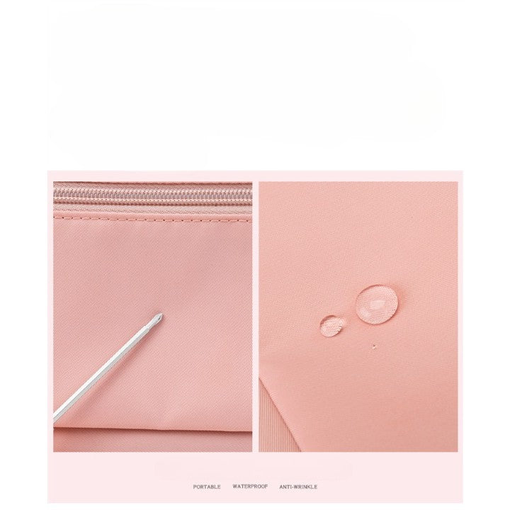 Geanta Pliabila, Kaveny, pentru Voiaj, Buzunare Multiple, de Mana, Impermeabila, Material Textil, Capacitate 8 Kg, Dimensiune Deschisa 42x28x10 cm, Roz