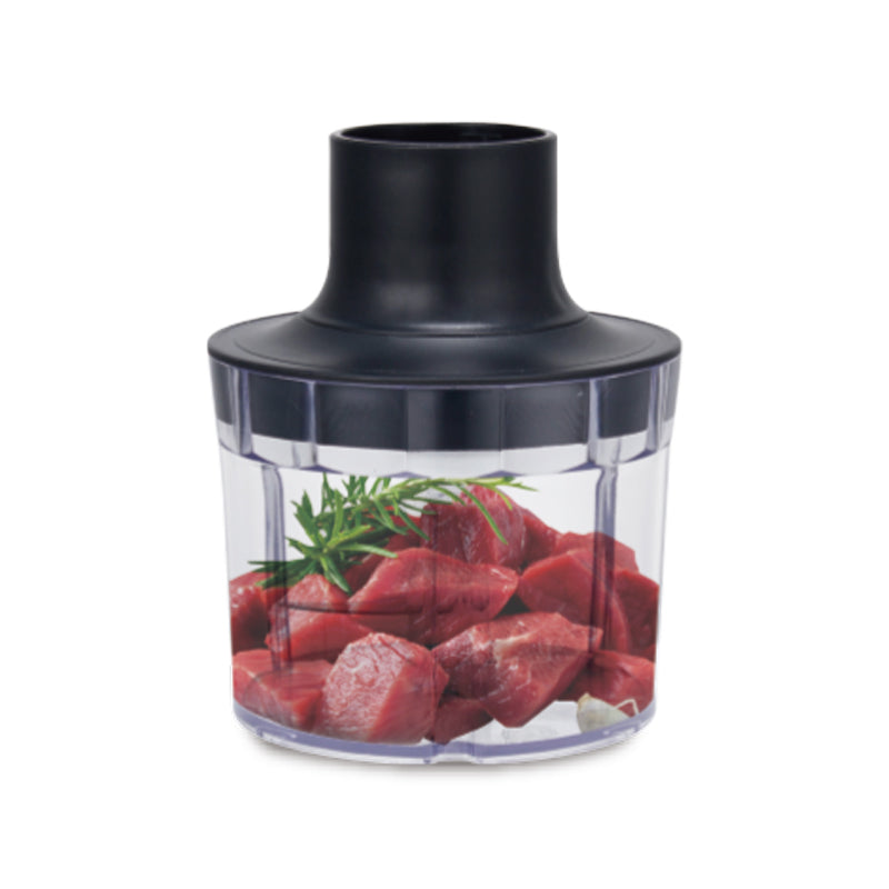 Blender de Mana Electric HALEY 4-in-1, 1200W, Otel Inoxidabil, 2 Viteze + Accesorii – Tocator, Tel, Pahar, Multifunctional pentru Bucatarie