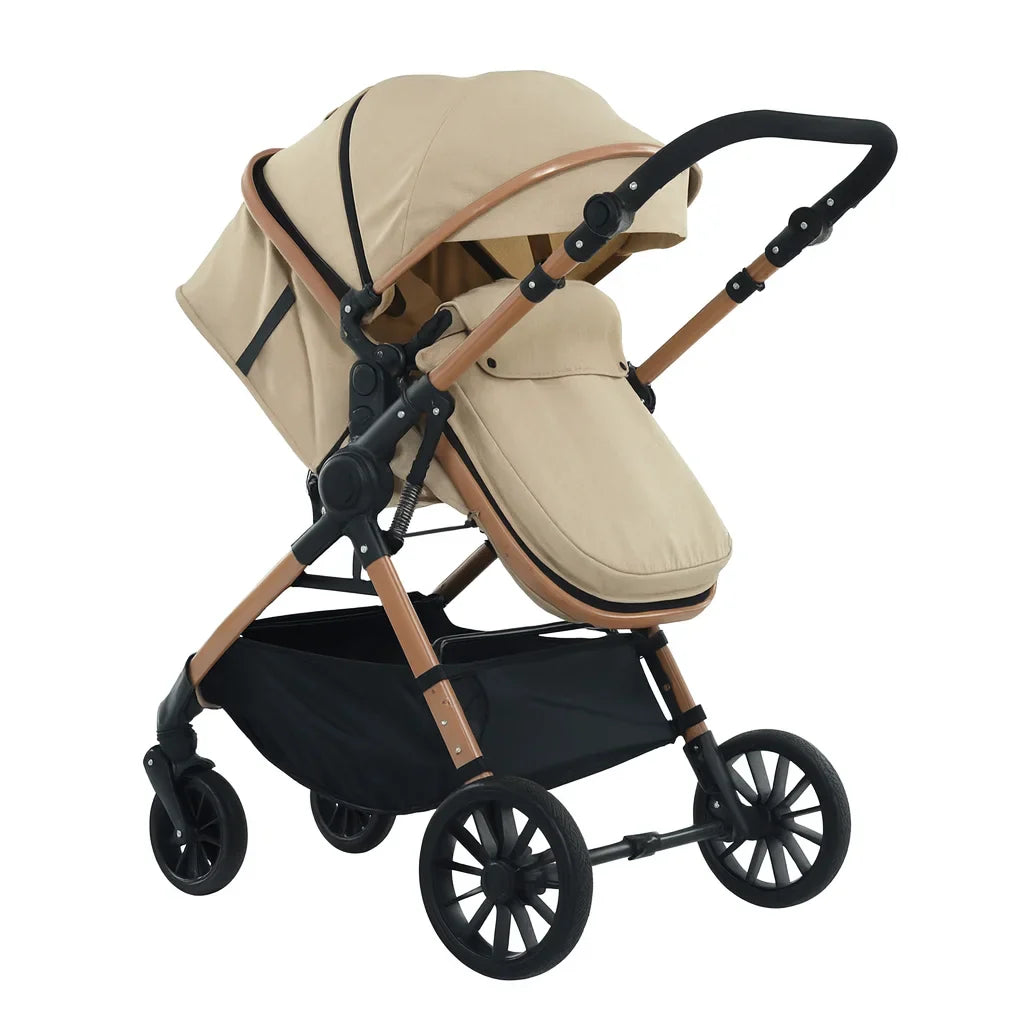 Carucior 3 in 1 KIDOO – auto i-Size, landou, scaun sport si scoica auto. Suspensii, pliere rapida, copertina extensibila, centura 5 puncte. Ideal 0–36 luni. Sistem complet pentru parinti.