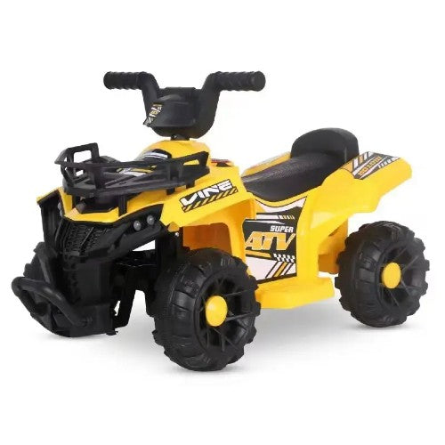 ATV PowerKid 6V – Aventura Electrica pentru Micii Soferi (2–6 ani, 3–5 km/h)  Galben