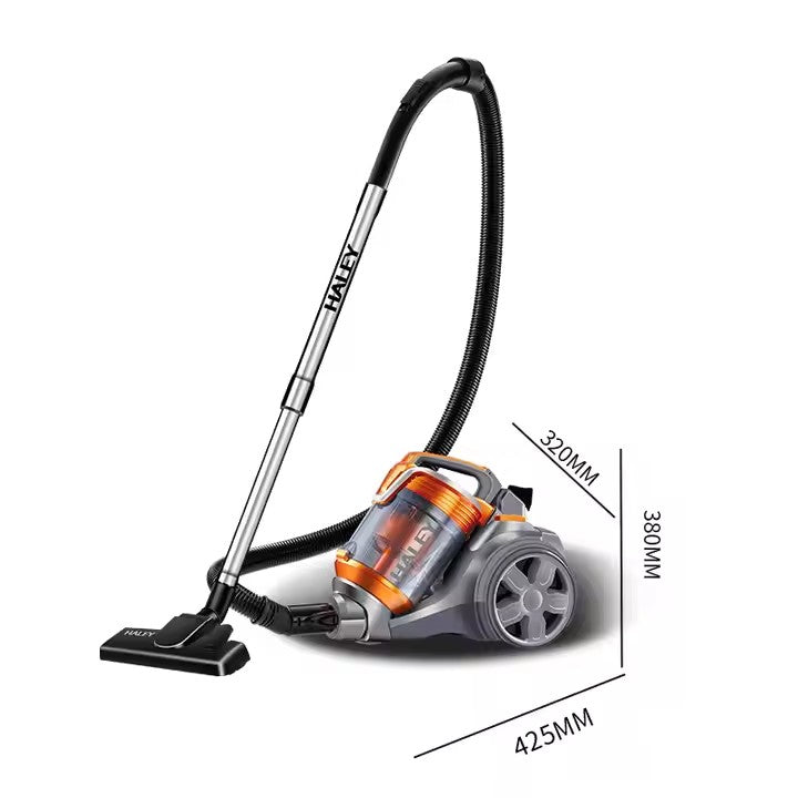 Aspirator portabil HALEY, cu aspiratie mare, 4 litri, 3000W, cu saci, Portocaliu/Gri