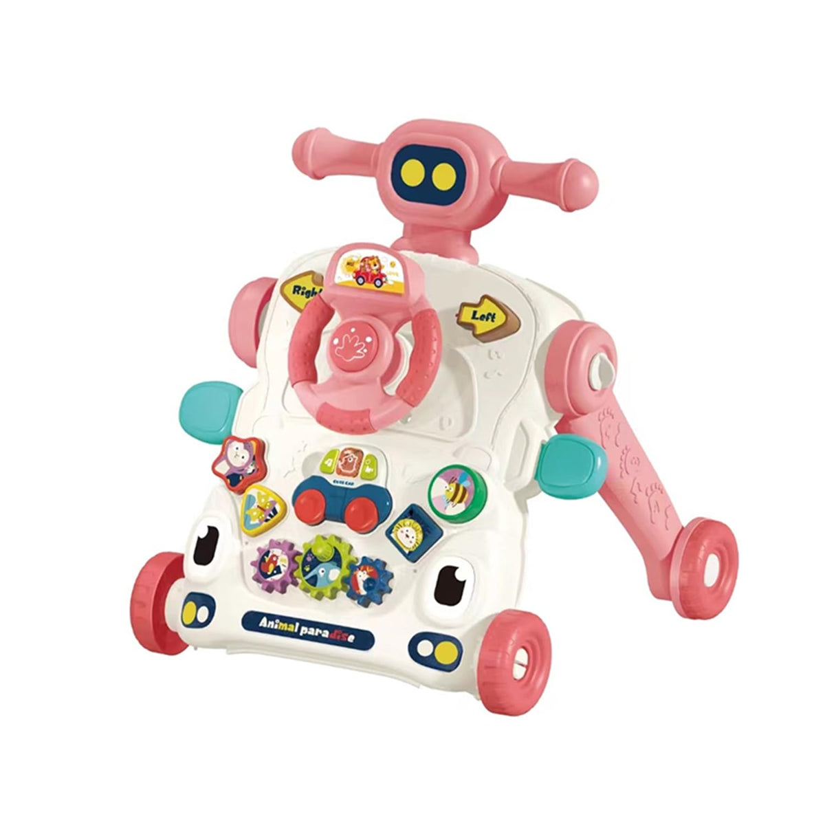 Antepremergator 2 in 1 – Primii Pasi si Joaca Interactiva Roz