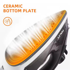 Fier de Calcat Electric de Mana, HALEY, 1400W, sub Presiune, cu Abur, Negru