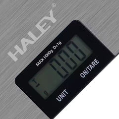 Cantar Electronic HALEY, 5000G, din Otel Inoxidabil Design Portabill, Argintiu