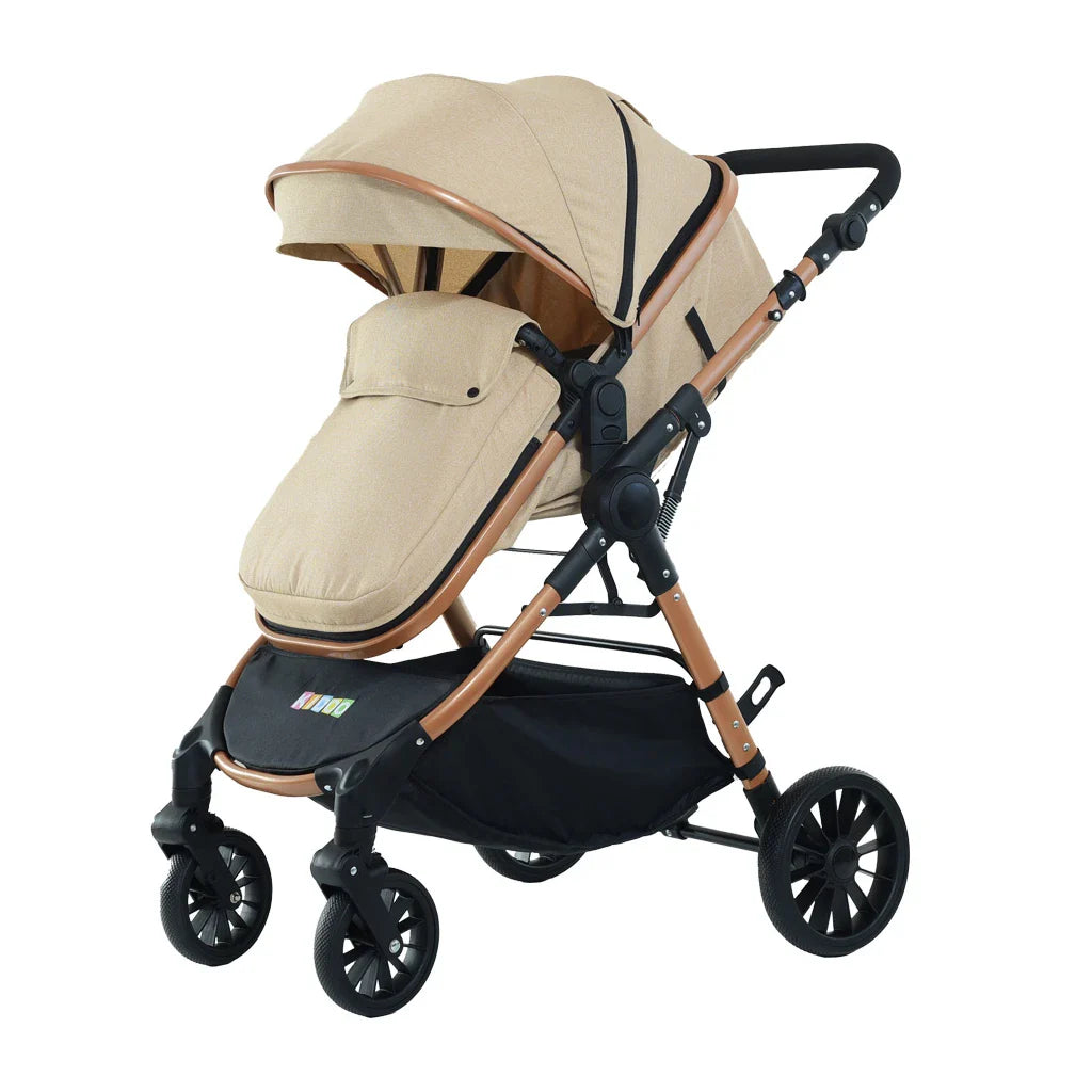 Carucior 3 in 1 KIDOO – auto i-Size, landou, scaun sport si scoica auto. Suspensii, pliere rapida, copertina extensibila, centura 5 puncte. Ideal 0–36 luni. Sistem complet pentru parinti.