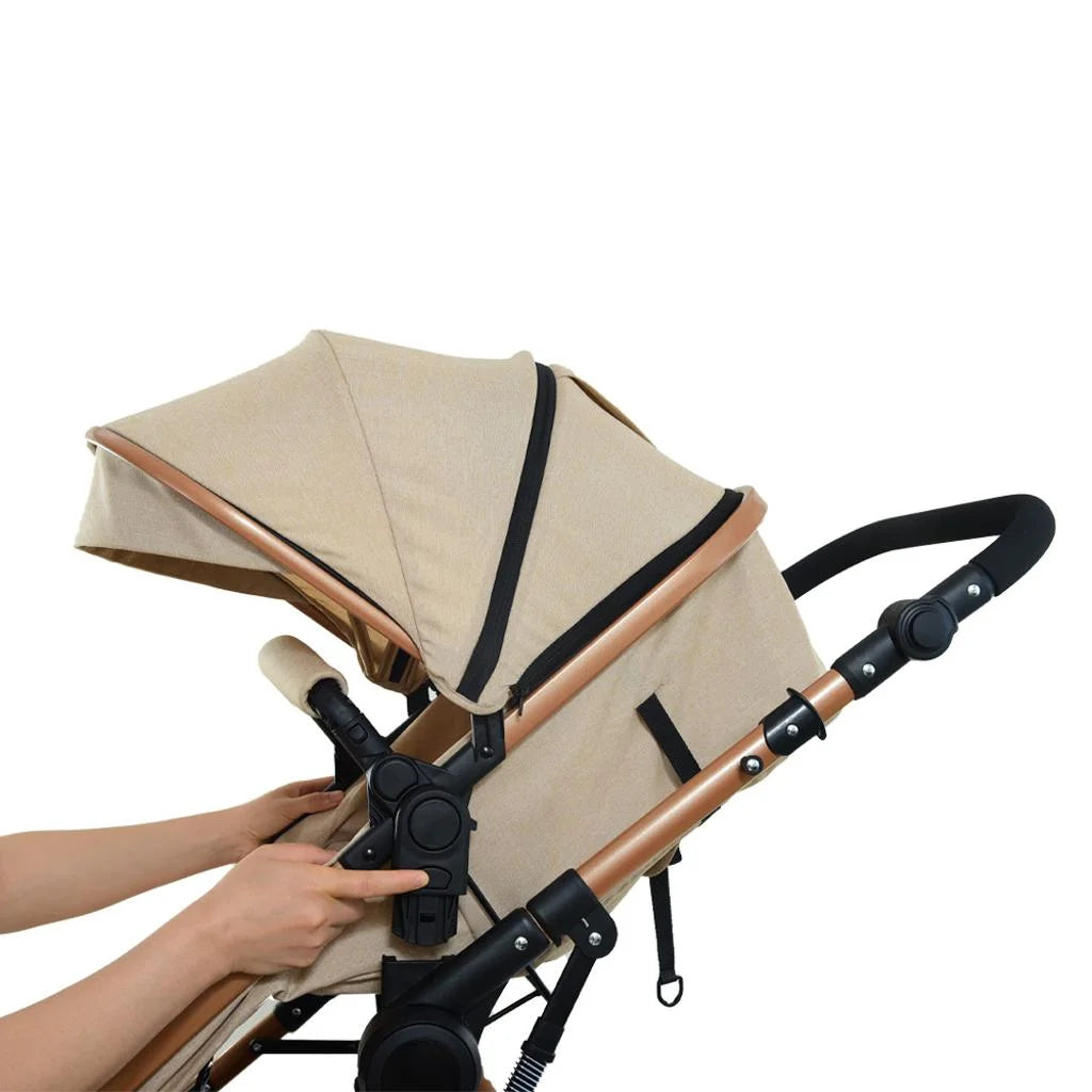 Carucior 3 in 1 KIDOO – auto i-Size, landou, scaun sport si scoica auto. Suspensii, pliere rapida, copertina extensibila, centura 5 puncte. Ideal 0–36 luni. Sistem complet pentru parinti.