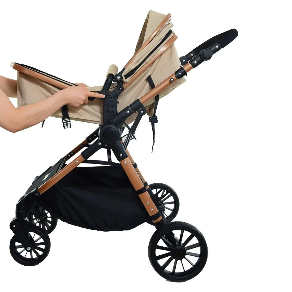 Carucior 3 in 1 KIDOO – auto i-Size, landou, scaun sport si scoica auto. Suspensii, pliere rapida, copertina extensibila, centura 5 puncte. Ideal 0–36 luni. Sistem complet pentru parinti.