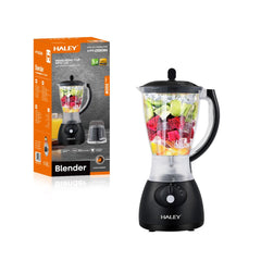 Blender Profesional HALEY 2 in 1, 500W, Motor din Cupru, 1.5L, 4 Viteze, Cu Recipient Separat pentru Macinat