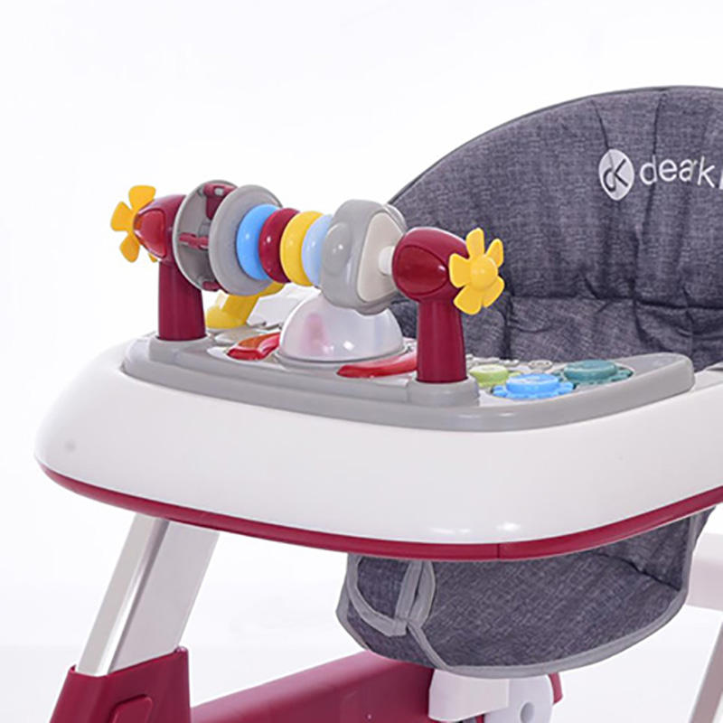 Premergator educational 3 in 1 pentru copii, functie de masuta, premergator si Antemergator Alb/Visiniu