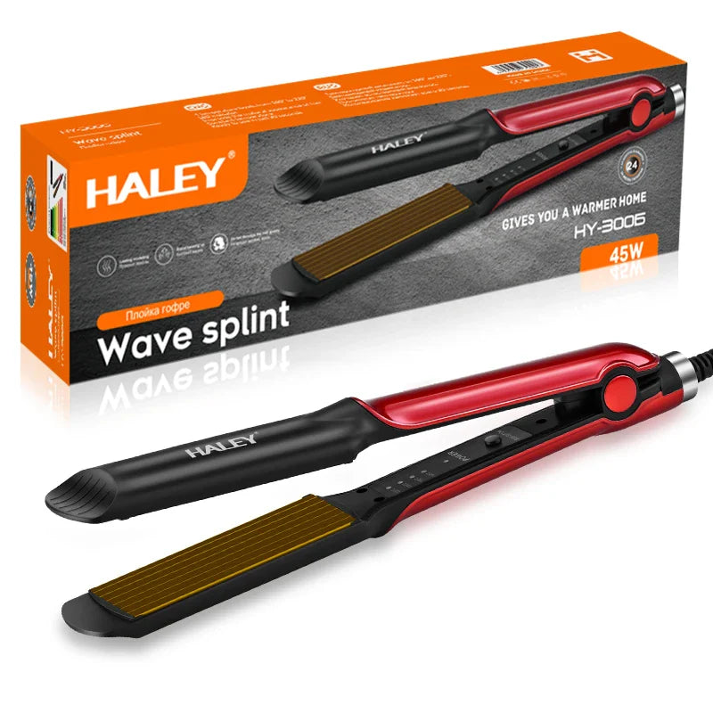 Placa de creponat parul HALEY HY-3006 Wave Splint, 45W, 4 trepte de temperatura, incalzire rapida, 2 in 1 – indreptare si onduleuri naturale