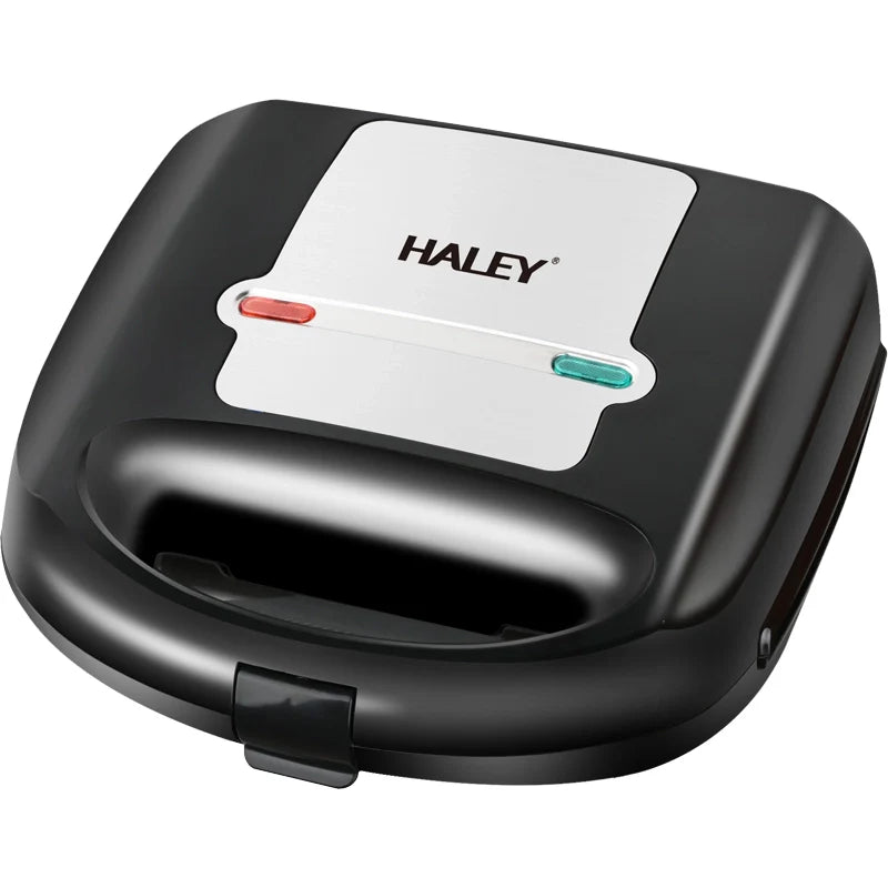 Sandwich Maker 3 in 1 HALEY® HY-1036, Placi Interchangeabile, Grill si Waffle, Putere 750W, Design Compact, Negru