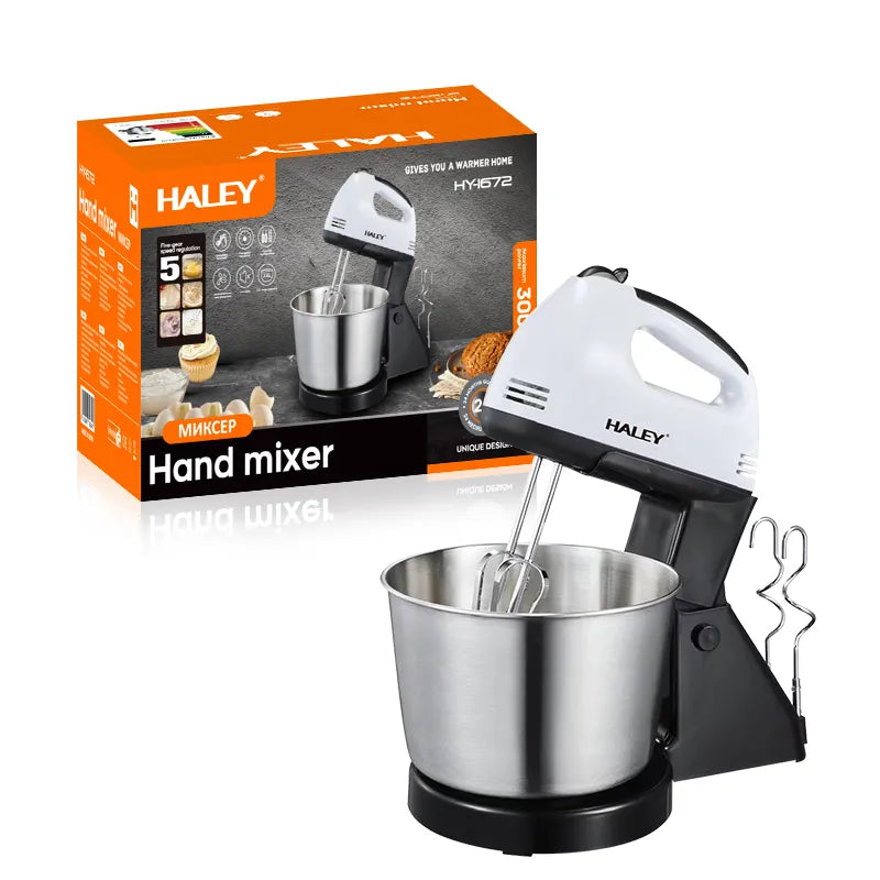 Mixer HALEY HY-1672 – Compact, Eficient, cu Bol si Accesorii Incluse