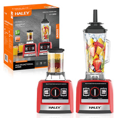 Blender Profesional HALEY® HY-982, 5500W, Recipient 2.5L, Lame din Otel Inoxidabil, Functionare Umed/Uscat, Rosu/Negru