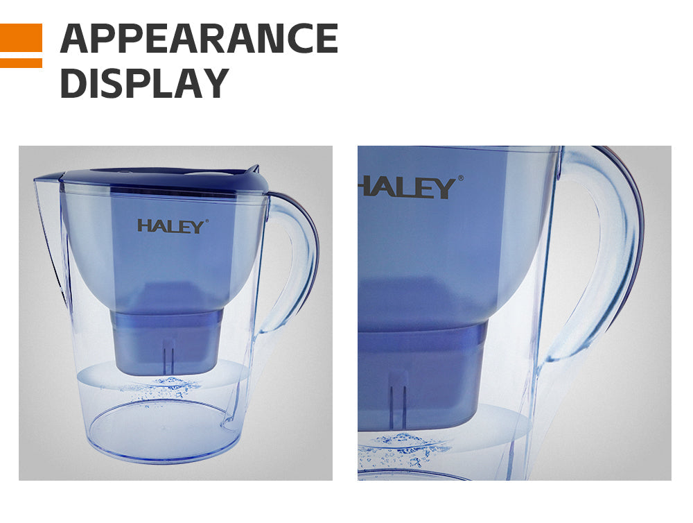 Cana Filtranta Apa HALEY 3.5L Albastra – Filtru Multistrat, Gura Anti-Praf, Indicator Schimb Filtru, Design Compact