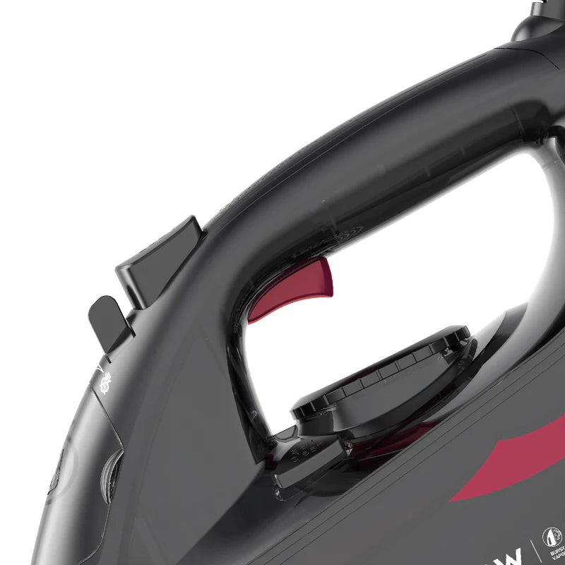 Fier de calcat cu abur HALEY® HY-2060, 2400W, Talpa ceramica, Abur vertical, Auto-curatare,  Negru