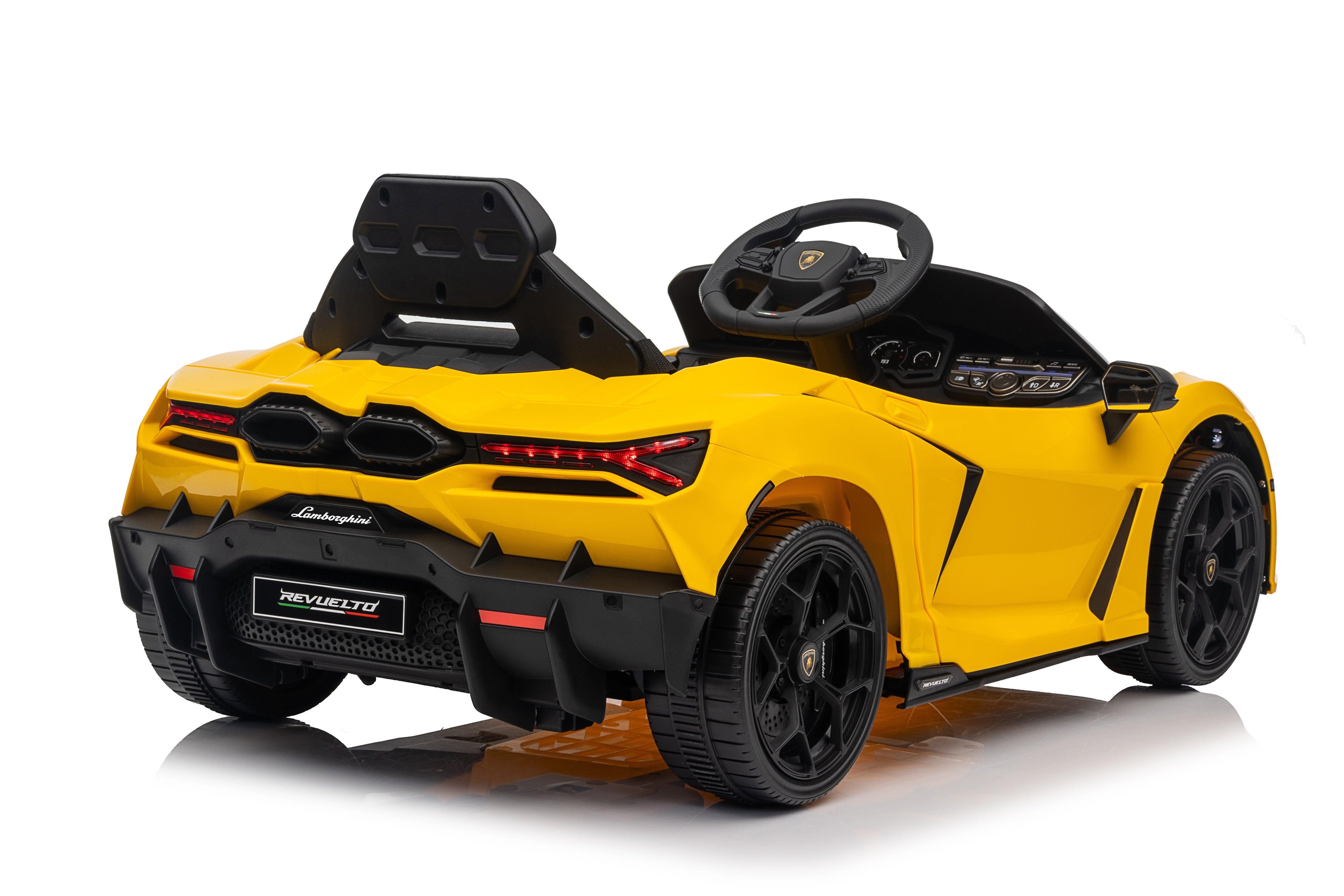 Lamborghini Revuelto – Masinuta electrica oficial licentiata pentru copii (12V, 2 motoare de 390)