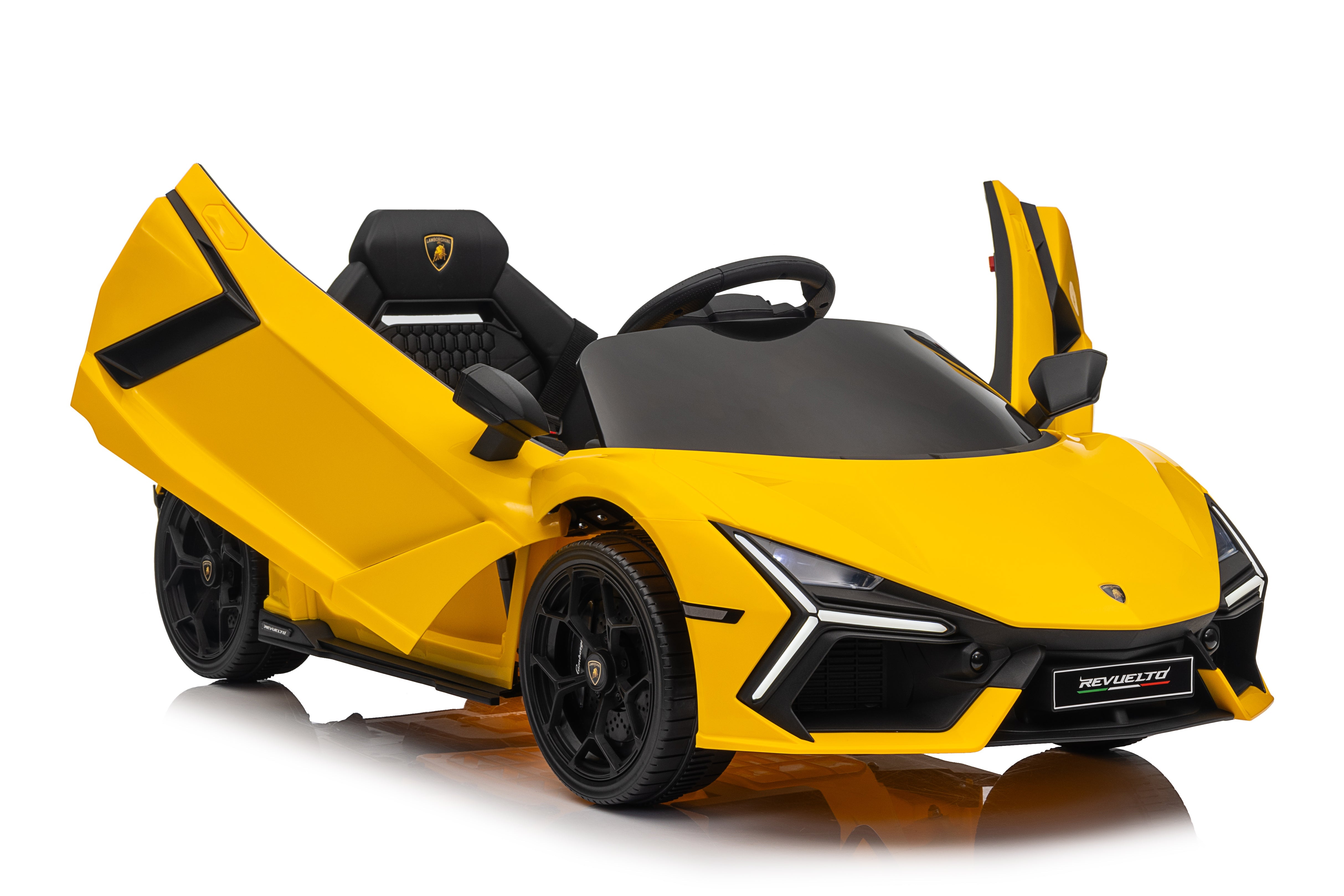 Lamborghini Revuelto – Masinuta electrica oficial licentiata pentru copii (12V, 2 motoare de 390)