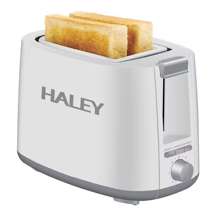 Prajitor de Paine HALEY, 2 Felii, 750W, Automat din Otel Inoxidabil, Alb