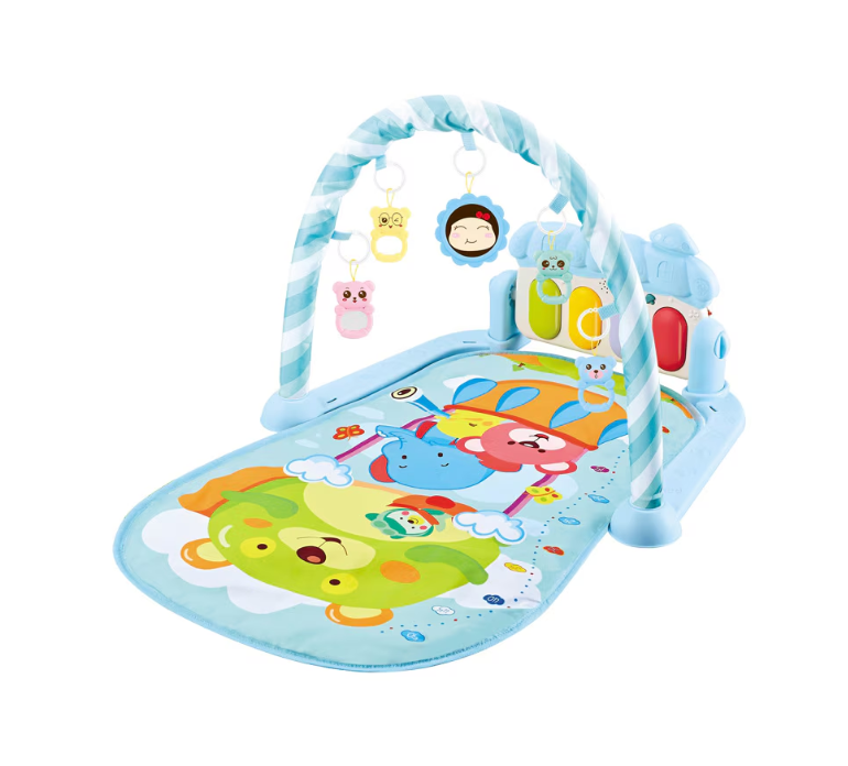 Saltea de activitati pentru bebelusi, AT PERFORMANCE®, centru de activitati , covoras de joaca interactiv cu 5 jucarii senzoriale0t