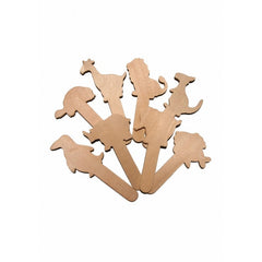 Accesorii creatie - lemn - mixt animal salbatic, set 8 buc, Colorarte