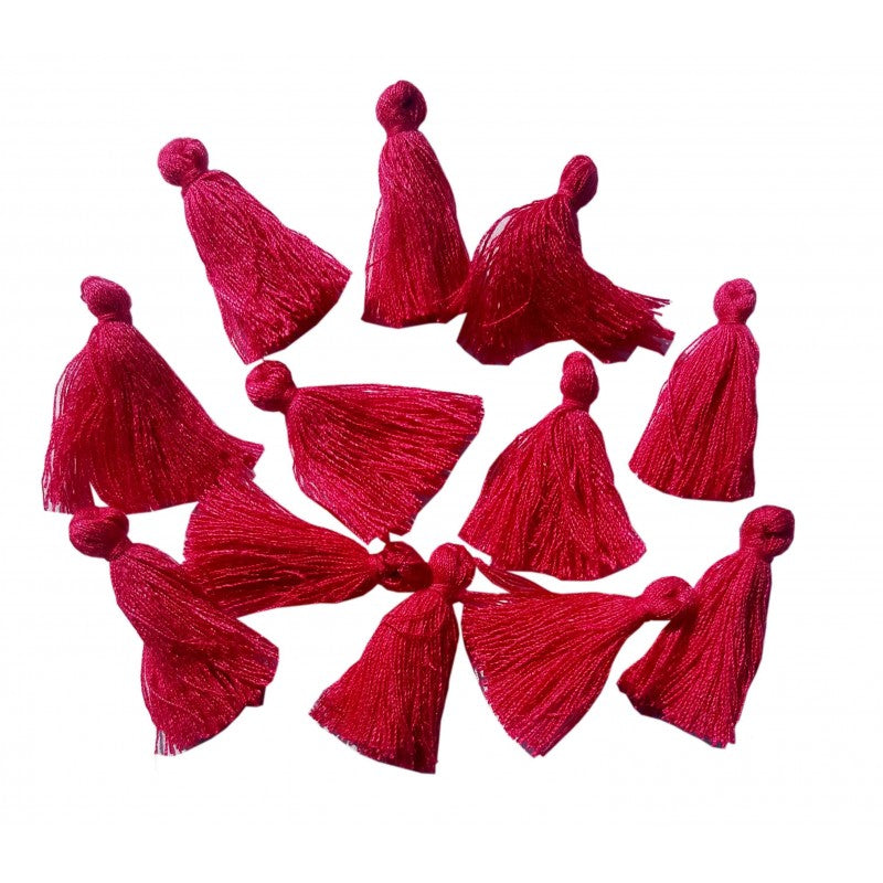 Accesorii creatie - ciucurasi textil, culori uni, set 12 buc, Colorarte