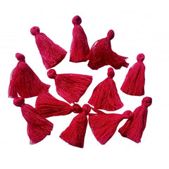 Accesorii creatie - ciucurasi textil, culori uni, set 12 buc, Colorarte