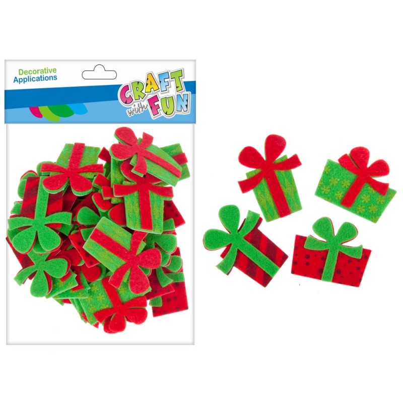 Accesorii craft - Craciun, fetru, set 30 buc, Craft with Fun, Decorative Applications, 463707