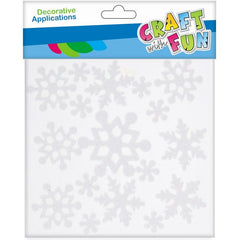 Accesorii craft - fulg de nea, buretat, set 34 buc, Craft with Fun, Decorative Applications, 463712