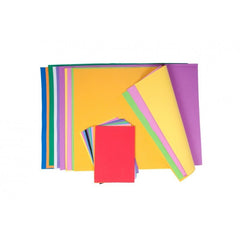 Hartie gumata A2 - simplu, 2mm, diverse culori, set 10 coli, Colorarte, CH-1